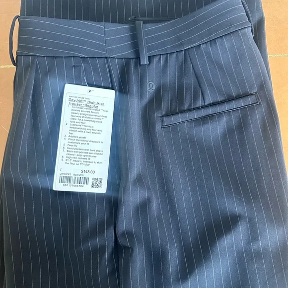 lululemon athletica Black Pinstripe Wide Leg Pants - Picture 6 of 6